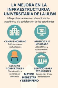 Infografía de la mejora en la Infraestructura de la ULEAM recreada por la IA